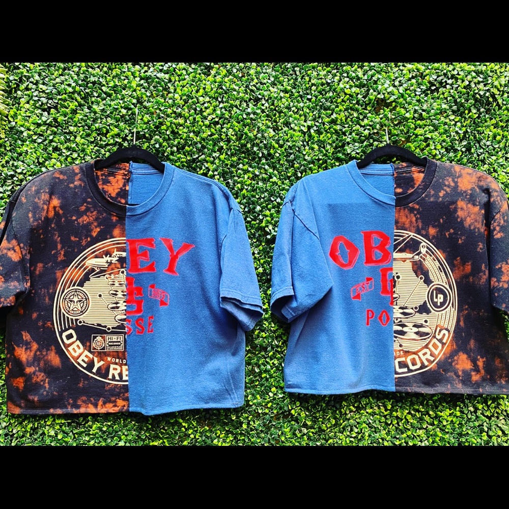 Custom made thrift flip T-shirt